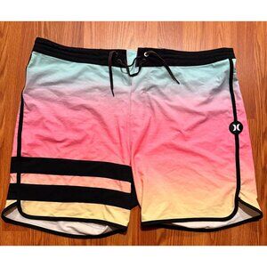 Hurley Phantom Block Party Keep Cool Board Short Mens 40 5" Beach Swim Trunks